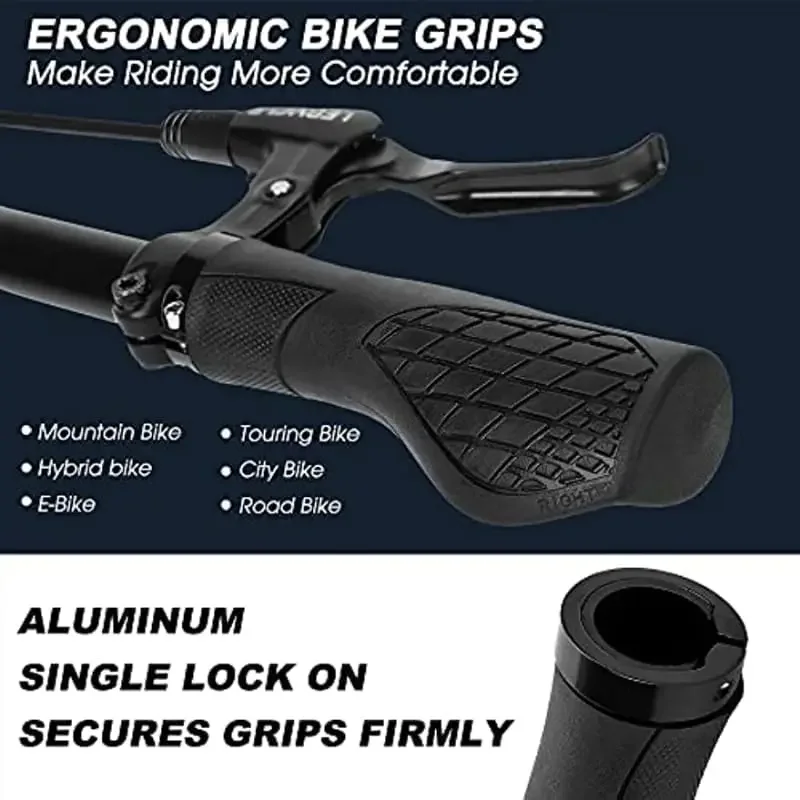 Alloy Rubber Bike Grips Single - Commuting On Mountain Bike recension och pris