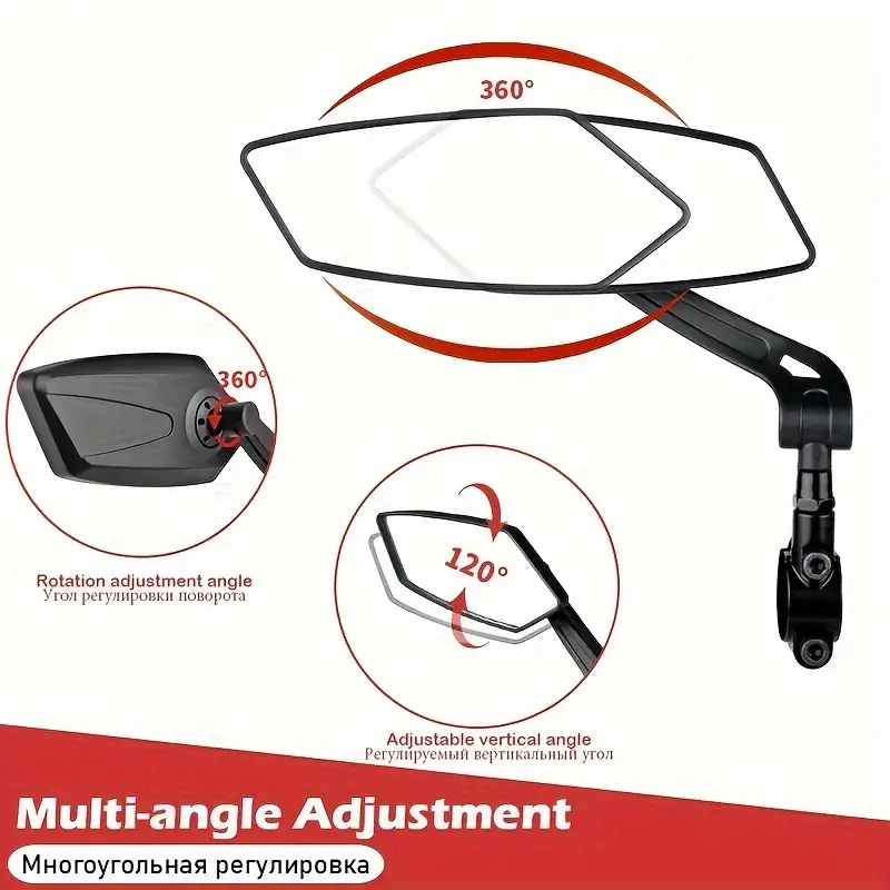 2pcs Motorcycle Handlebar Mirr - Mirror Handlebar Convex recension och pris