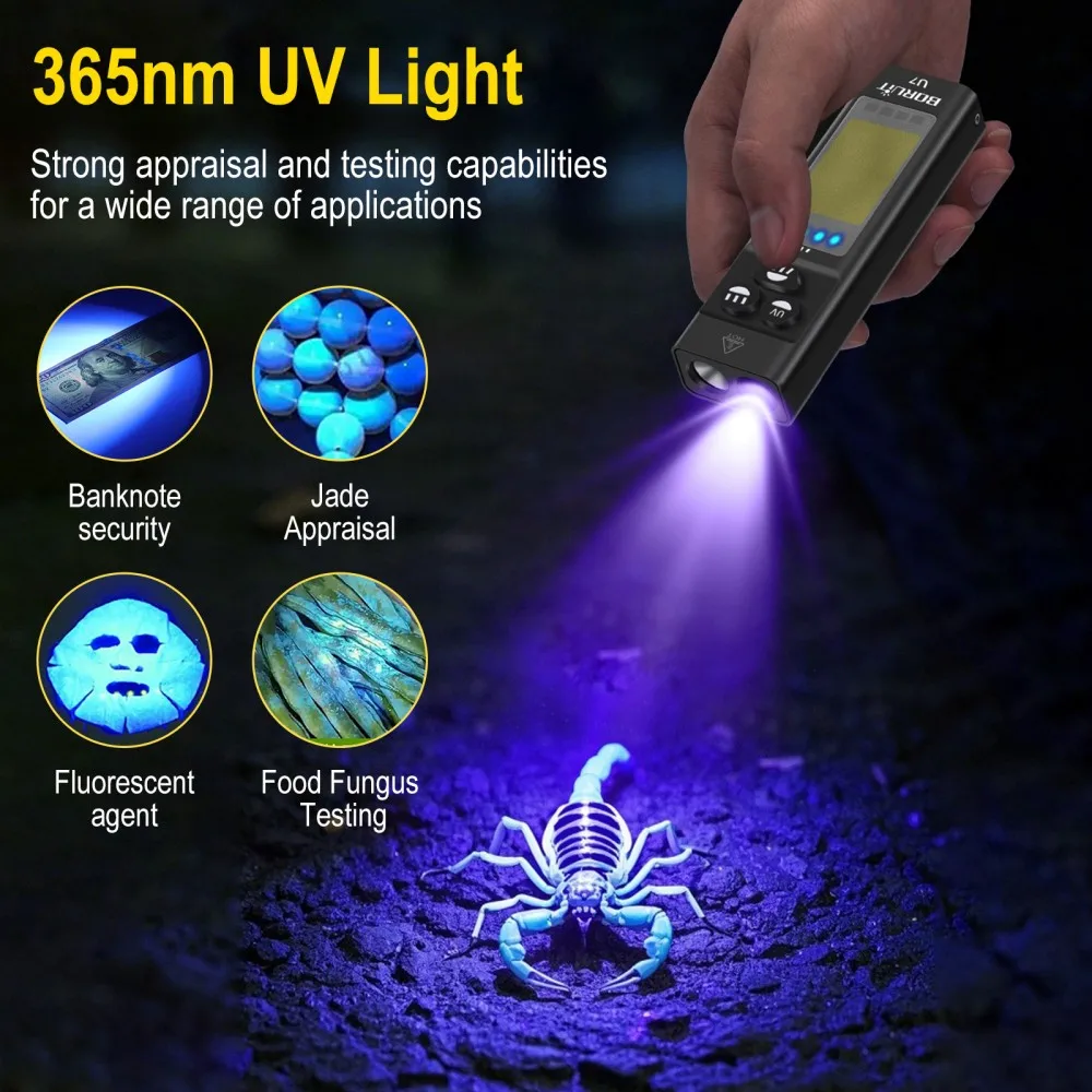 BORUiT U7 UV LED EDC Flashligh - Cycling To Work recension och pris