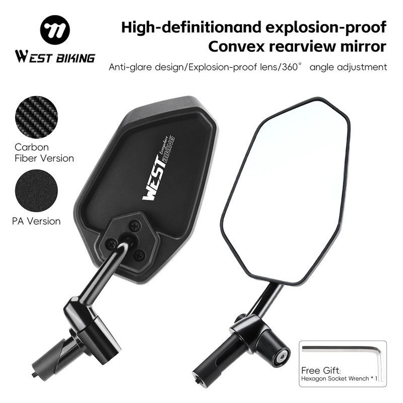 WEST BIKING HD Anti-glare Conv - Mirror Handlebar Convex recension och pris